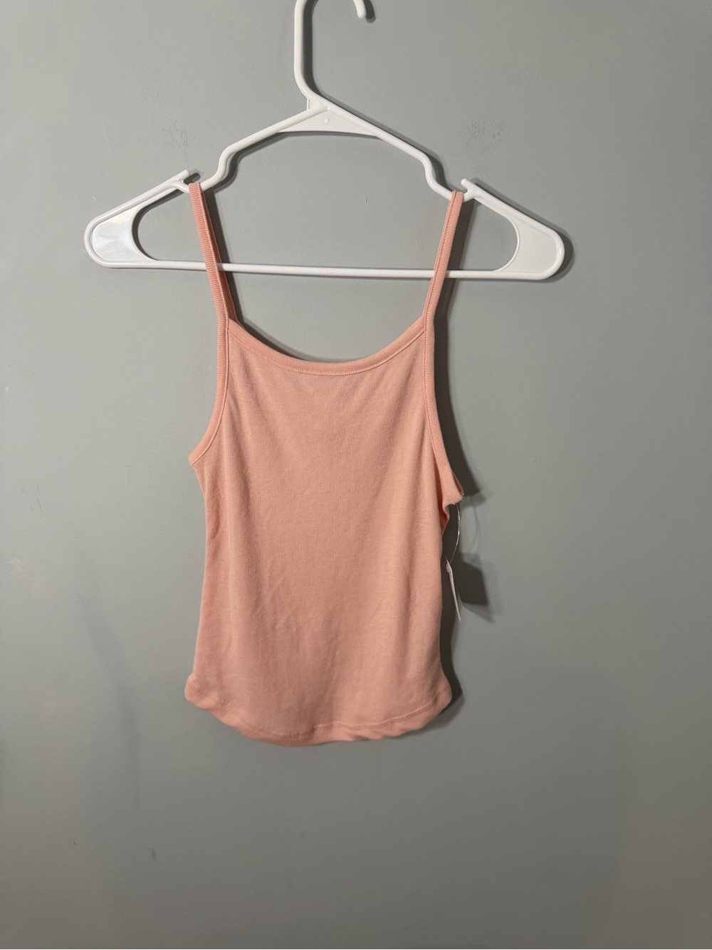 NWT Free People Women's Peach Ribbed Tank Top - Lightweight Summer Cami